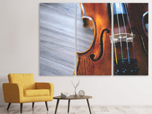 Laden Sie das Bild in den Galerie-Viewer, Leinwandbild 3-teilig Close up Violine