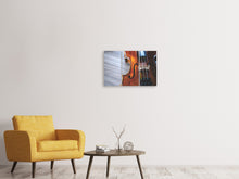 Laden Sie das Bild in den Galerie-Viewer, Leinwandbild 3-teilig Close up Violine