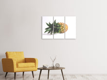 Laden Sie das Bild in den Galerie-Viewer, Leinwandbild 3-teilig XL Ananas