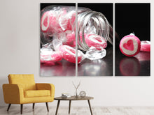 Laden Sie das Bild in den Galerie-Viewer, Leinwandbild 3-teilig Ein Glas Bonbons