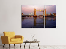 Laden Sie das Bild in den Galerie-Viewer, Leinwandbild 3-teilig Brücke in London