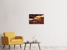 Laden Sie das Bild in den Galerie-Viewer, Leinwandbild 3-teilig Mystische Landschaft