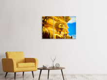 Laden Sie das Bild in den Galerie-Viewer, Leinwandbild 3-teilig Die goldenen Buddhas