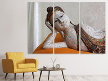 Laden Sie das Bild in den Galerie-Viewer, Leinwandbild 3-teilig Eine Buddha Skulptur