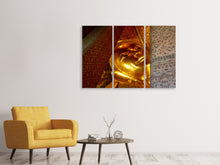 Laden Sie das Bild in den Galerie-Viewer, Leinwandbild 3-teilig Close up Buddha