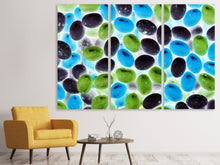 Laden Sie das Bild in den Galerie-Viewer, Leinwandbild 3-teilig Leuchtende Bonbons