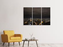 Laden Sie das Bild in den Galerie-Viewer, Leinwandbild 3-teilig Die Lichter von Paris