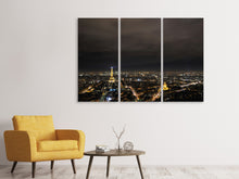Laden Sie das Bild in den Galerie-Viewer, Leinwandbild 3-teilig Die Lichter von Paris