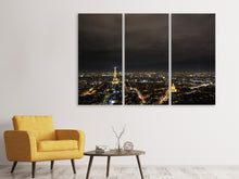 Laden Sie das Bild in den Galerie-Viewer, Leinwandbild 3-teilig Die Lichter von Paris
