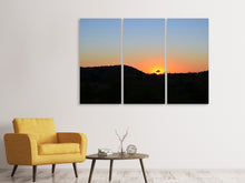 Laden Sie das Bild in den Galerie-Viewer, Leinwandbild 3-teilig Sonnenuntergang in Afrika