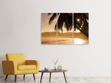 Laden Sie das Bild in den Galerie-Viewer, Leinwandbild 3-teilig Mein Lieblingsplatz am Strand