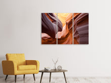Laden Sie das Bild in den Galerie-Viewer, Leinwandbild 3-teilig Grossartiger Antelope Canyon
