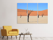 Laden Sie das Bild in den Galerie-Viewer, Leinwandbild 3-teilig Sossusvlei Namibia