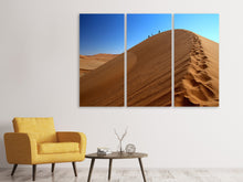 Laden Sie das Bild in den Galerie-Viewer, Leinwandbild 3-teilig Wüstenwanderung in Namibia