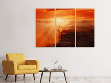 Laden Sie das Bild in den Galerie-Viewer, Leinwandbild 3-teilig Farbenprächtige Landschaft