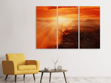 Laden Sie das Bild in den Galerie-Viewer, Leinwandbild 3-teilig Farbenprächtige Landschaft