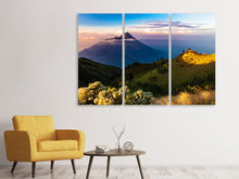 Laden Sie das Bild in den Galerie-Viewer, Leinwandbild 3-teilig Ein Sommer in den Bergen