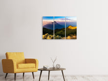 Laden Sie das Bild in den Galerie-Viewer, Leinwandbild 3-teilig Ein Sommer in den Bergen