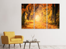 Laden Sie das Bild in den Galerie-Viewer, Leinwandbild 3-teilig Farben prächtiger Wald