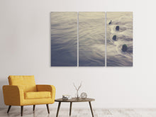 Laden Sie das Bild in den Galerie-Viewer, Leinwandbild 3-teilig Das mystische Meer
