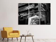 Laden Sie das Bild in den Galerie-Viewer, Leinwandbild 3-teilig Nachts am Broadway