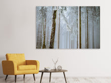 Laden Sie das Bild in den Galerie-Viewer, Leinwandbild 3-teilig Wald im Winter