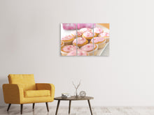 Laden Sie das Bild in den Galerie-Viewer, Leinwandbild 3-teilig Süsse Cupcake