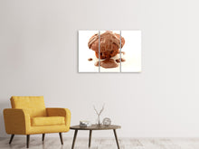 Laden Sie das Bild in den Galerie-Viewer, Leinwandbild 3-teilig Muffin mit Schokolade