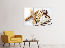 Laden Sie das Bild in den Galerie-Viewer, Leinwandbild 3-teilig Süsses Dessert