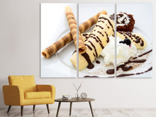 Laden Sie das Bild in den Galerie-Viewer, Leinwandbild 3-teilig Süsses Dessert