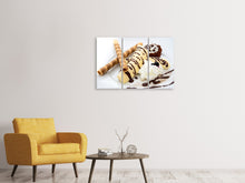 Laden Sie das Bild in den Galerie-Viewer, Leinwandbild 3-teilig Süsses Dessert