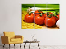Laden Sie das Bild in den Galerie-Viewer, Leinwandbild 3-teilig Alles für Pasta