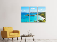 Laden Sie das Bild in den Galerie-Viewer, Leinwandbild 3-teilig Mein Lieblinsplatz am Strand