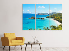 Laden Sie das Bild in den Galerie-Viewer, Leinwandbild 3-teilig Mein Lieblinsplatz am Strand