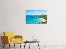 Laden Sie das Bild in den Galerie-Viewer, Leinwandbild 3-teilig Mein Lieblinsplatz am Strand