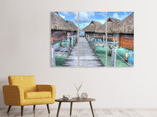Laden Sie das Bild in den Galerie-Viewer, Leinwandbild 3-teilig Bora Bora