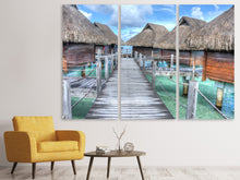 Laden Sie das Bild in den Galerie-Viewer, Leinwandbild 3-teilig Bora Bora