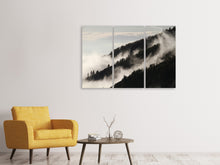 Laden Sie das Bild in den Galerie-Viewer, Leinwandbild 3-teilig Nebel in den Wälder