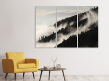 Laden Sie das Bild in den Galerie-Viewer, Leinwandbild 3-teilig Nebel in den Wälder