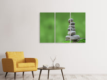 Laden Sie das Bild in den Galerie-Viewer, Leinwandbild 3-teilig XL Zen