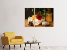 Laden Sie das Bild in den Galerie-Viewer, Leinwandbild 3-teilig Jetzt ist Zeit für Wellness