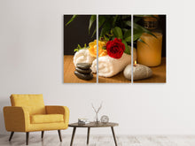 Laden Sie das Bild in den Galerie-Viewer, Leinwandbild 3-teilig Jetzt ist Zeit für Wellness
