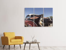 Laden Sie das Bild in den Galerie-Viewer, Leinwandbild 3-teilig Farbenfroher Oldtimer