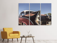 Laden Sie das Bild in den Galerie-Viewer, Leinwandbild 3-teilig Farbenfroher Oldtimer
