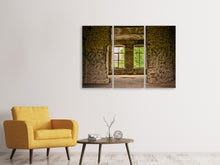 Laden Sie das Bild in den Galerie-Viewer, Leinwandbild 3-teilig Stein Haus