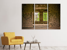 Laden Sie das Bild in den Galerie-Viewer, Leinwandbild 3-teilig Stein Haus