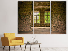 Laden Sie das Bild in den Galerie-Viewer, Leinwandbild 3-teilig Stein Haus