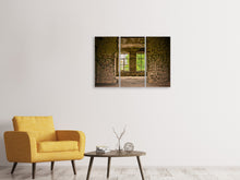 Laden Sie das Bild in den Galerie-Viewer, Leinwandbild 3-teilig Stein Haus