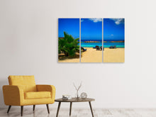 Laden Sie das Bild in den Galerie-Viewer, Leinwandbild 3-teilig Strand Liebe