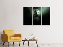 Laden Sie das Bild in den Galerie-Viewer, Leinwandbild 3-teilig Buddha im mystischen Licht